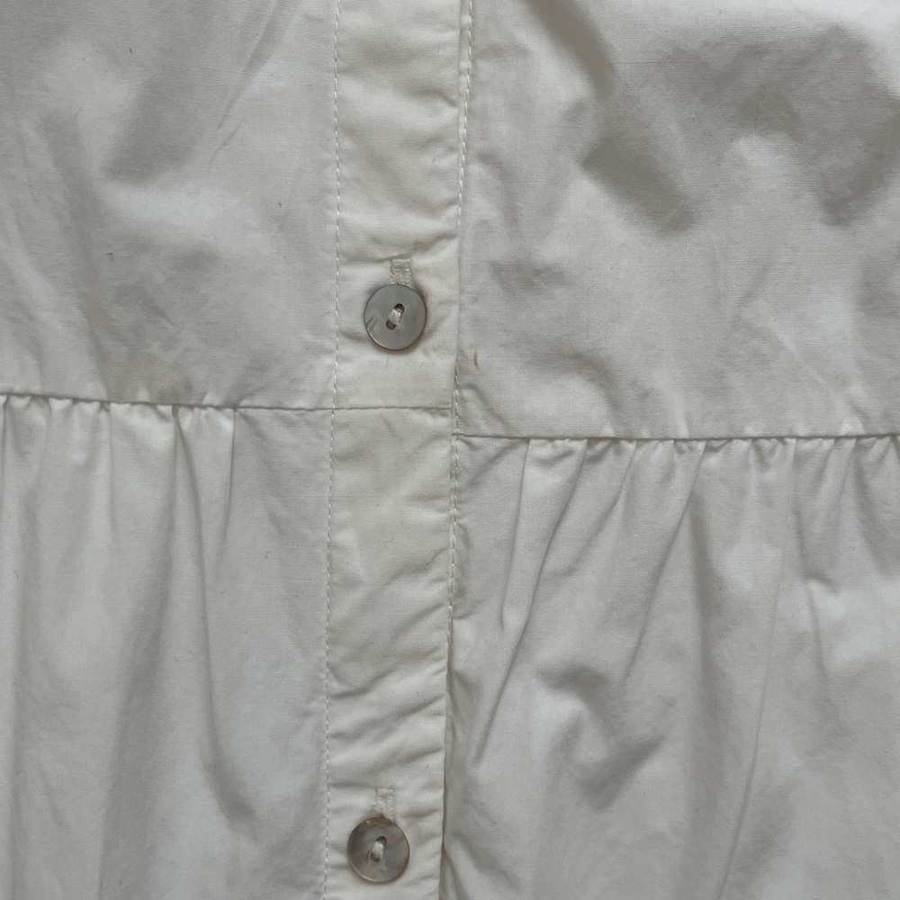 & Other Stories Tiered Cotton Fully Lined Puff Sleeve Shirtdress Mini Dress XS - Picture 13 of 13